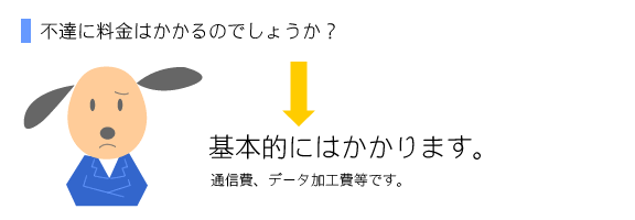 不達に料金はかかるのでしょうか？